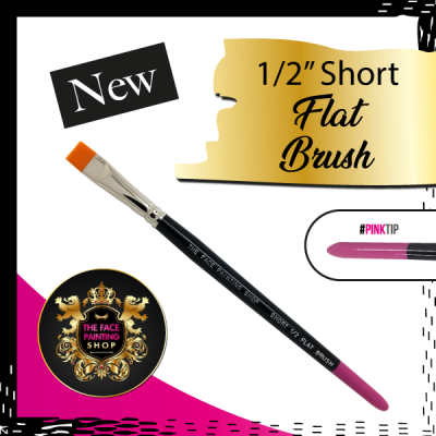 The Face Painting Shop Short 1/2 Flat Brush The Face Painting Shop Short 1/2 Flat Brush
